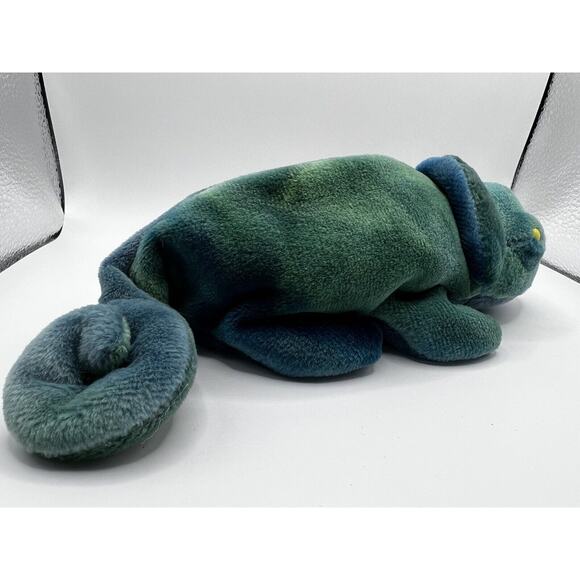 TY Beanie Baby Babies Stuffed Animal Plush Chameleon Rainbow 1997 - Picture 4 of 13